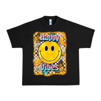 Black happy vibes smiley face Urban Heavy Tee - BarkalooDesign