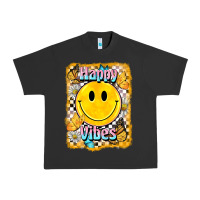 Pigment Black happy vibes smiley face Urban Heavy Tee - BarkalooDesign