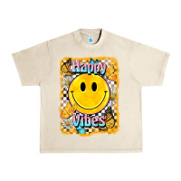 Sandshell happy vibes smiley face Urban Heavy Tee - BarkalooDesign