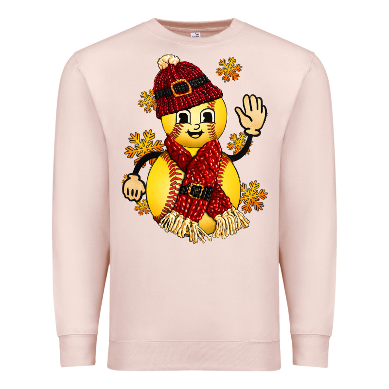 Softball Christmas With Hat And Glove Premium Sweatshirt by FaDigitalArtStudio | Teevron