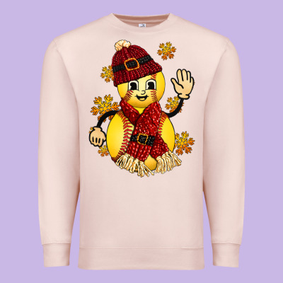 Softball Christmas With Hat And Glove Premium Sweatshirt Designed By Fadigitalartstudio
