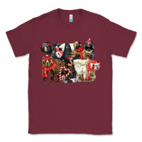 Burgundy Christmas Bear Family Classic Tee - LillyAllenDesigns
