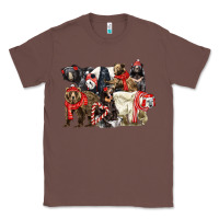 Chestnut Christmas Bear Family Classic Tee - LillyAllenDesigns