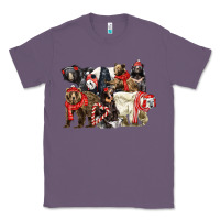 Lavender Christmas Bear Family Classic Tee - LillyAllenDesigns