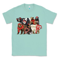 Seafoam Christmas Bear Family Classic Tee - LillyAllenDesigns