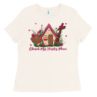 Bone church is my happy place Ladies Tee - MaliasSmallBusiness
