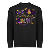 Black King cake calories don't count Heavyweight Sweatshirt - HowdyJamesFarm