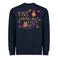 Navy King cake calories don't count Heavyweight Sweatshirt - HowdyJamesFarm