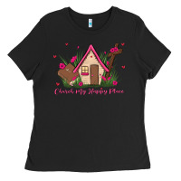 Black church is my happy place Ladies Tee - MaliasSmallBusiness