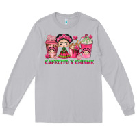 Moon Dust cafecito y chisme with coffee cups Long Sleeve Tee - texasbilliewilder