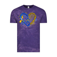 Cloud Purple world down syndrome day heart Vintage Tee - Artiststas