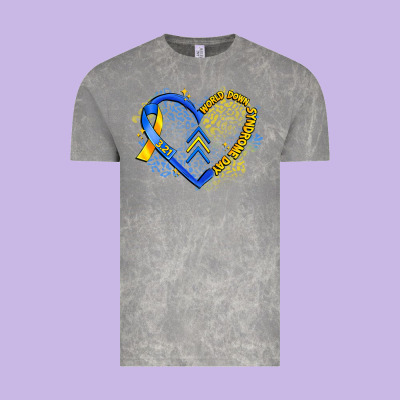 World Down Syndrome Day Heart Vintage Tee Designed By Artiststas