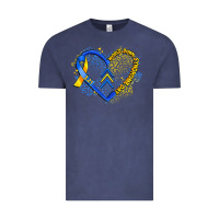 Vintage Denim world down syndrome day heart Vintage Tee - Artiststas