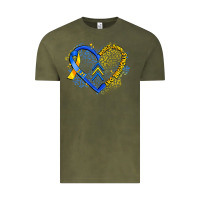 Vintage Olive world down syndrome day heart Vintage Tee - Artiststas