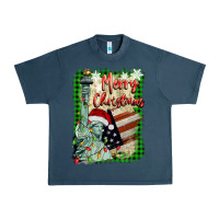Midnight Navy merry christmas  statue of liberty Urban Heavy Tee - BarkalooDesign