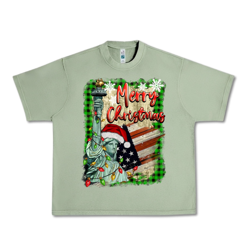 Merry Christmas  Statue Of Liberty Urban Heavy Tee by BarkalooDesign | Teevron