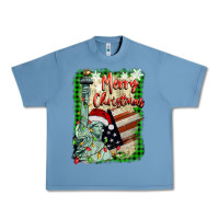 Pebble Blue merry christmas  statue of liberty Urban Heavy Tee - BarkalooDesign