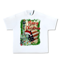 White merry christmas  statue of liberty Urban Heavy Tee - BarkalooDesign