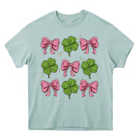 Arona coquette bow clover st. patrick's day Heavy Core Tee - MaliasSmallBusiness