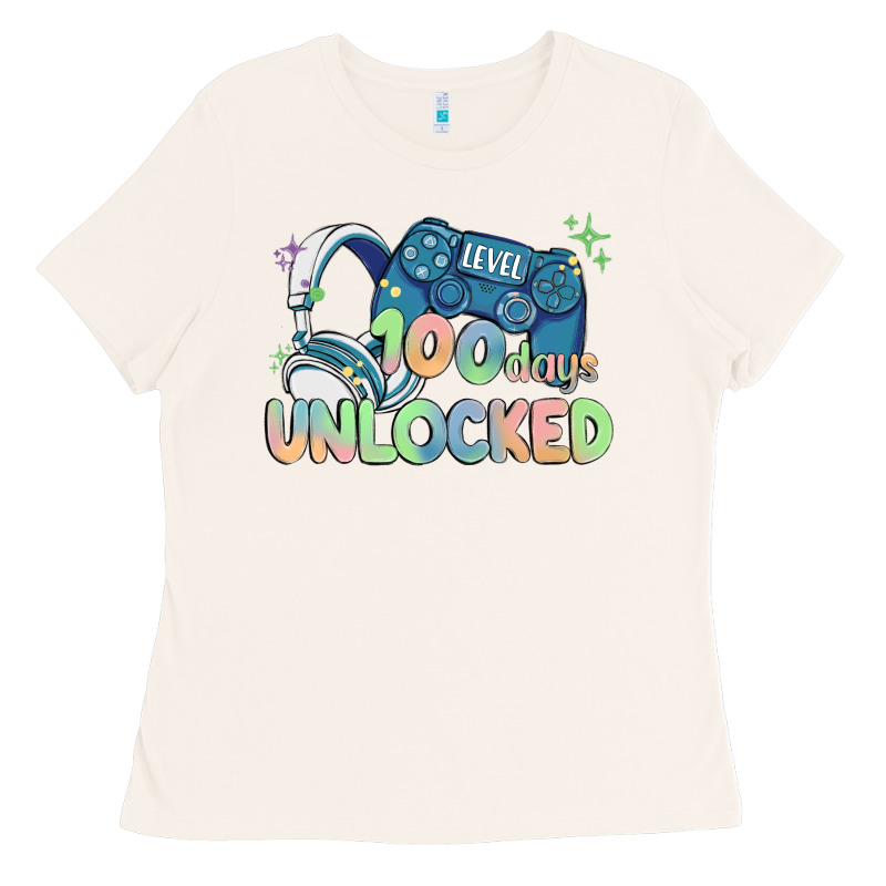 Level 100 Days Unlocked Ladies Tee by MaliasSmallBusiness | Teevron
