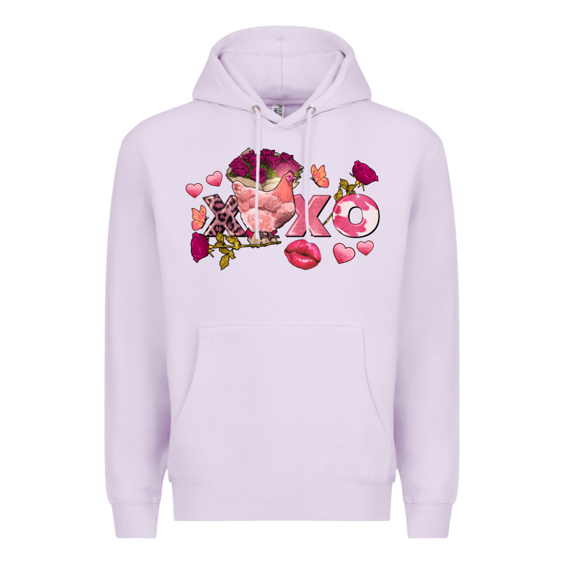 Chicken Valentine's Day Xoxo Premium Hoodie by FaDigitalArtStudio | Teevron
