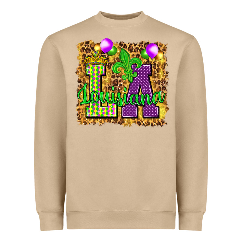Louisiana Leopard With Balloons Heavyweight Sweatshirt by HowdyJamesFarm | Teevron