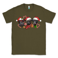 Army Green Christmas Black Angus Cows Classic Tee - LillyAllenDesigns