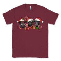 Burgundy Christmas Black Angus Cows Classic Tee - LillyAllenDesigns