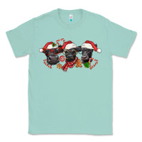 Seafoam Christmas Black Angus Cows Classic Tee - LillyAllenDesigns