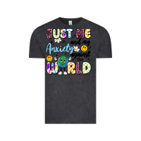 Vintage Black just me and my anxiety against the world Vintage Tee - Artiststas