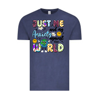 Vintage Denim just me and my anxiety against the world Vintage Tee - Artiststas