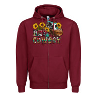 Burgundy hey cowbow Zipper Hoodie - OliviaCreatesArt