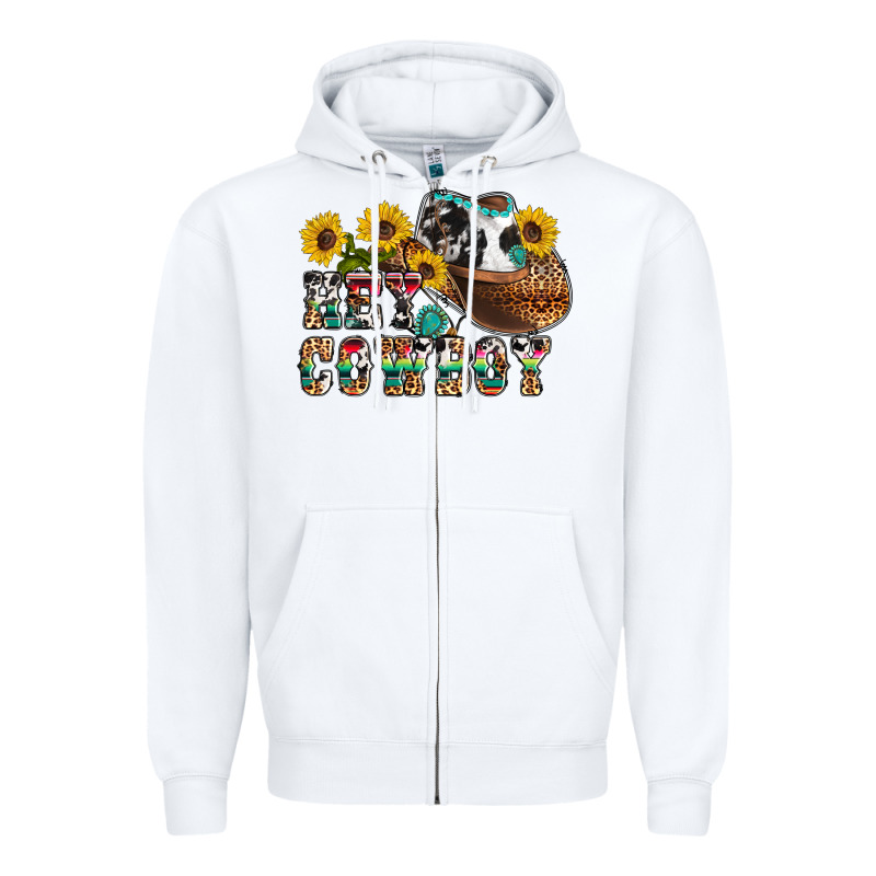 Hey Cowbow Zipper Hoodie by OliviaCreatesArt | Teevron