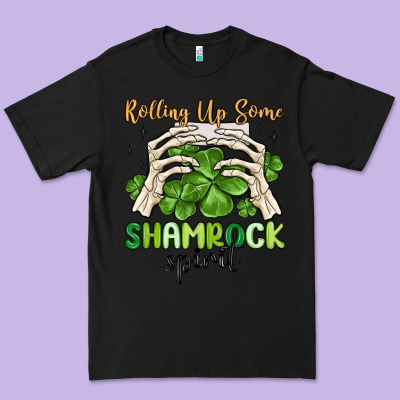 Rolling Up Some Shamrock Spirit Premium Tee Designed By Maliassmallbusiness