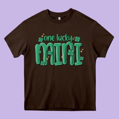 One Lucky Mini Heavy Core Tee Designed By Maliassmallbusiness
