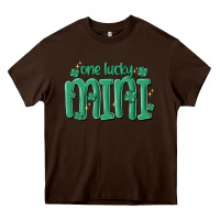 Chocolate Brown one lucky mini Heavy Core Tee - MaliasSmallBusiness