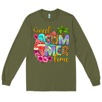 Army Green sweet summer time Long Sleeve Tee - NancyCooperArtShop