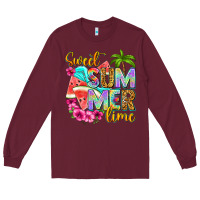 Burgundy sweet summer time Long Sleeve Tee - NancyCooperArtShop