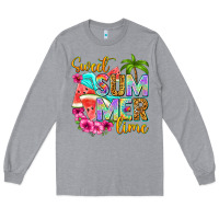 Heather Grey sweet summer time Long Sleeve Tee - NancyCooperArtShop
