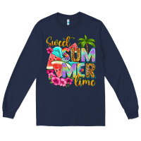 Navy sweet summer time Long Sleeve Tee - NancyCooperArtShop