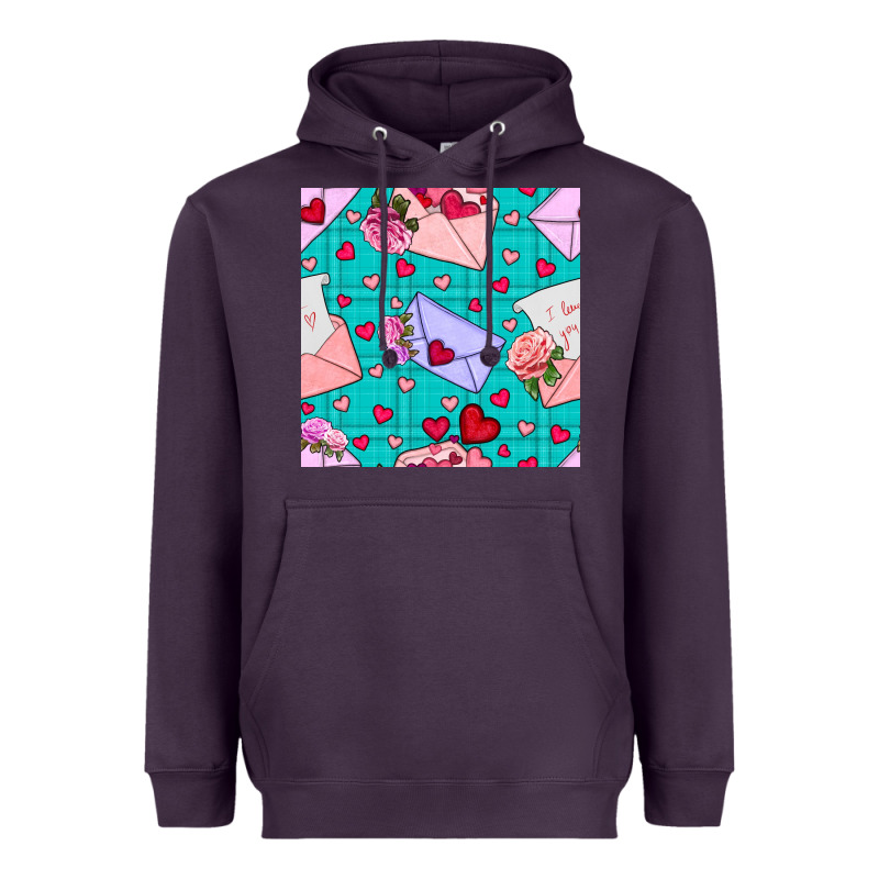 Valentines Day Love Letter And Envelope Heavyweight Hoodie by BundleAndBundleShop | Teevron