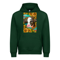 Forest Green Cute Baby Calf Urban Hoodie - LillyAllenDesigns