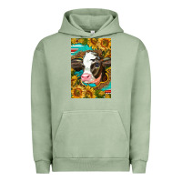 Pigment Oil Green Cute Baby Calf Urban Hoodie - LillyAllenDesigns