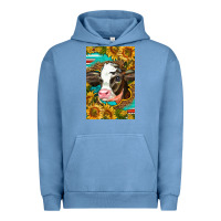 Pigment Pebble Blue Cute Baby Calf Urban Hoodie - LillyAllenDesigns