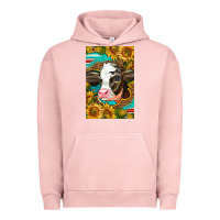 Pigment Salmon Cute Baby Calf Urban Hoodie - LillyAllenDesigns