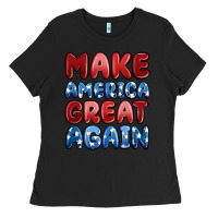 Black make america great again Ladies Tee - MaliasSmallBusiness