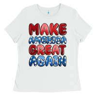 White make america great again Ladies Tee - MaliasSmallBusiness