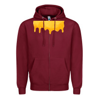 Burgundy honeydrip fa element Zipper Hoodie - FaDigitalArtStudio
