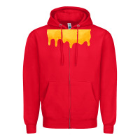 Red honeydrip fa element Zipper Hoodie - FaDigitalArtStudio