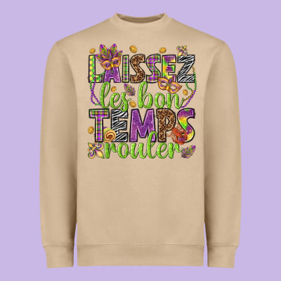 Loissez Les Bon Temps Rouler Heavyweight Sweatshirt Designed By Howdyjamesfarm